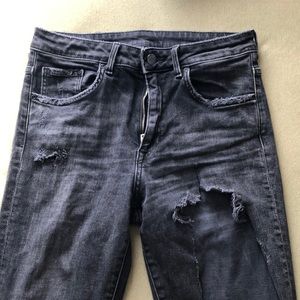 Distressed Black Jeans